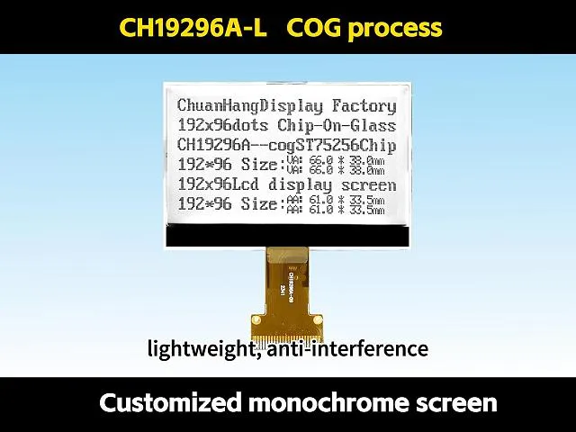 CH19296A-L (Versi&oacute;n de Soldadura) Pantalla LCD 192x96